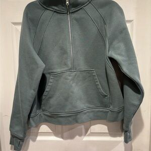Danskin Teal Pullover with Half-Zip